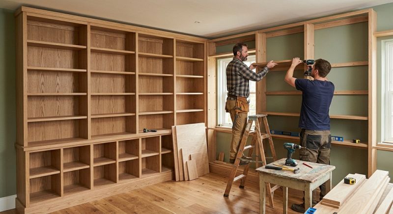 Custom Bookshelves Installation in Charlotte, NC
